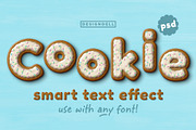 Cookie PSD Text Effect, an Action Add-On by Designdell (Thumbnail 1 of 4)