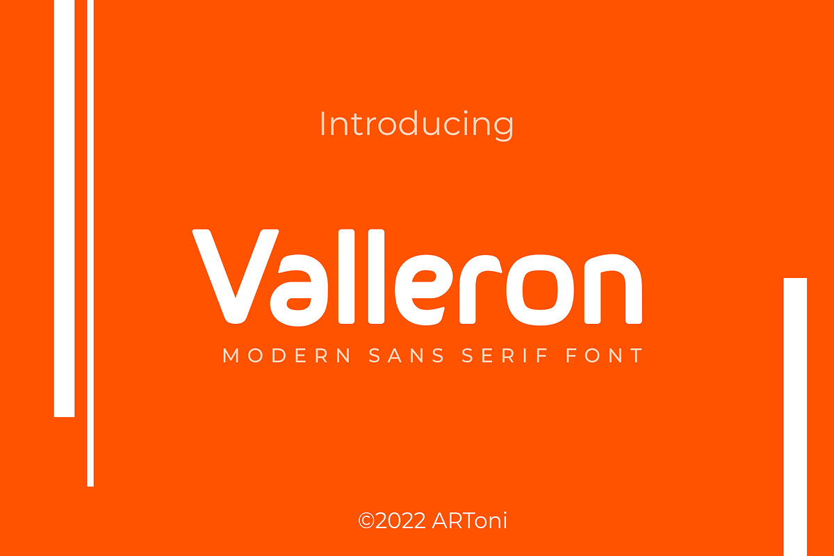 Valleron, a Sans Serif Font by ARToni (Photo 1 of 7)