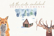 Christmas Watercolor Festive Clipart, an Animal Illustration by January Bloom (Thumbnail 27 of 32)