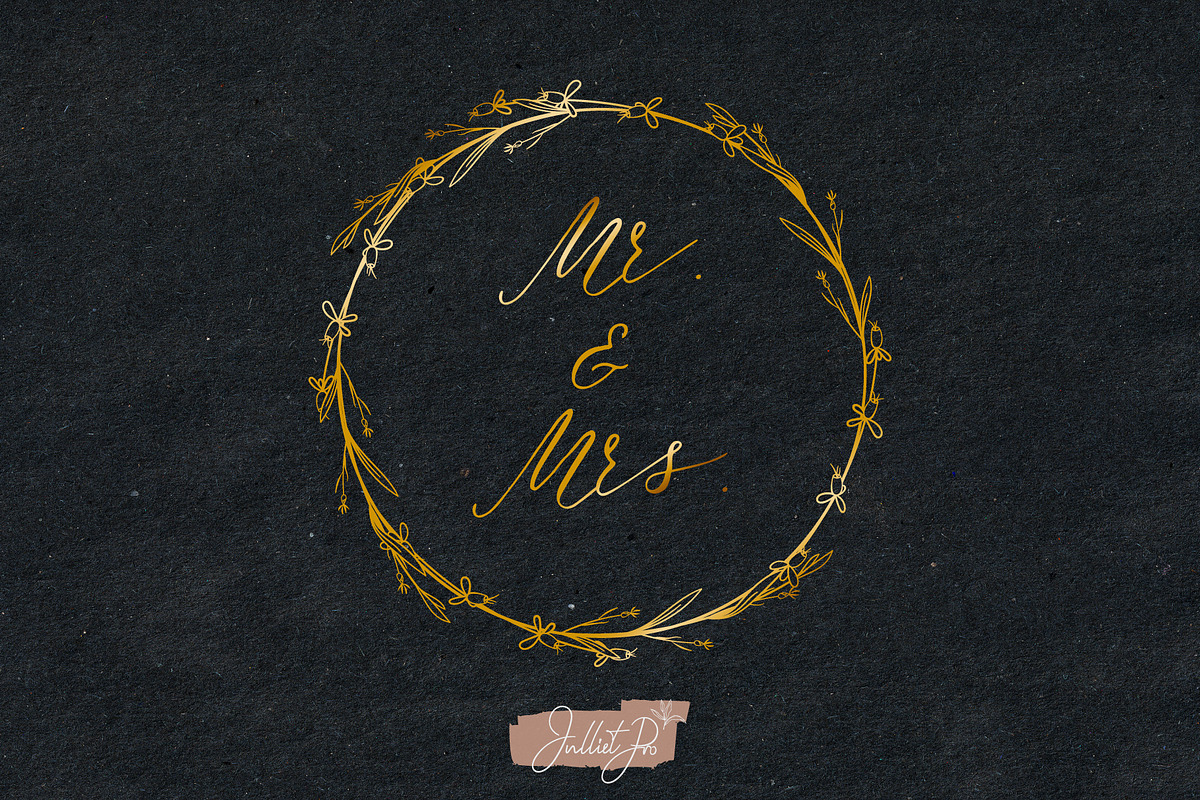 Floral wedding clipart set, a Decorative Illustration by JuDesign (Photo 5 of 5)