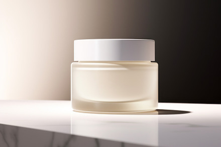 Cosmetic jar glass container with body, face cream. Realistic packaging mockup, a Beauty & Fashion Photo by Natalia Klenova's Shop