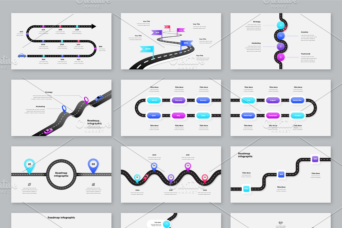 Animated Roadmap Infographic Slides preview 8