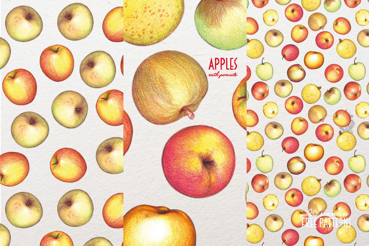 Apples With Colour Pencils + Bonus, a Food Illustration by Andrea Tardivo (Photo 15 of 15)
