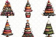 Christmas Tree Clipart, an Illustration by Black Bird Studio (Thumbnail 4 of 6)