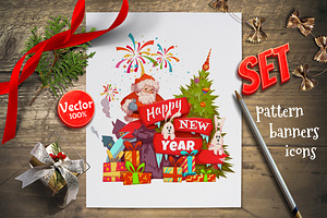 Christmas banners set