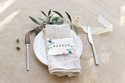 Flower wedding card set, a Card Template by TurquoiseDesign (Thumbnail 3 of 6)
