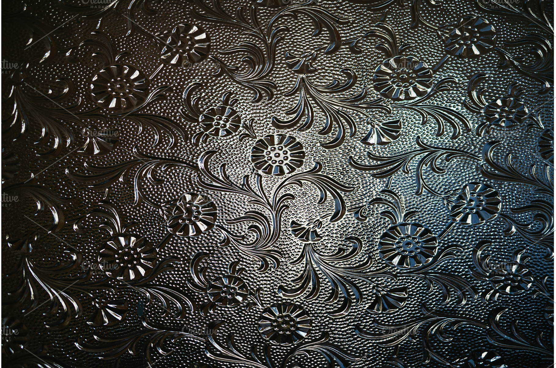 Decorative floral pattern in, a Background Photo by HalfPoint