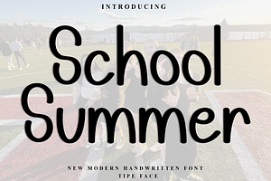 School Summer, a Script Font by InermediaSTUDIO