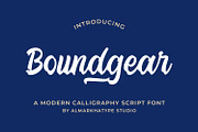 Boundgear – Ultimate Brush Script, a Script Font by Almarkhatype (Thumbnail 1 of 12)