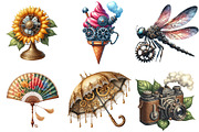 Steampunk Summer Clipart, an Illustration by Pixels.Craft (Thumbnail 5 of 7)