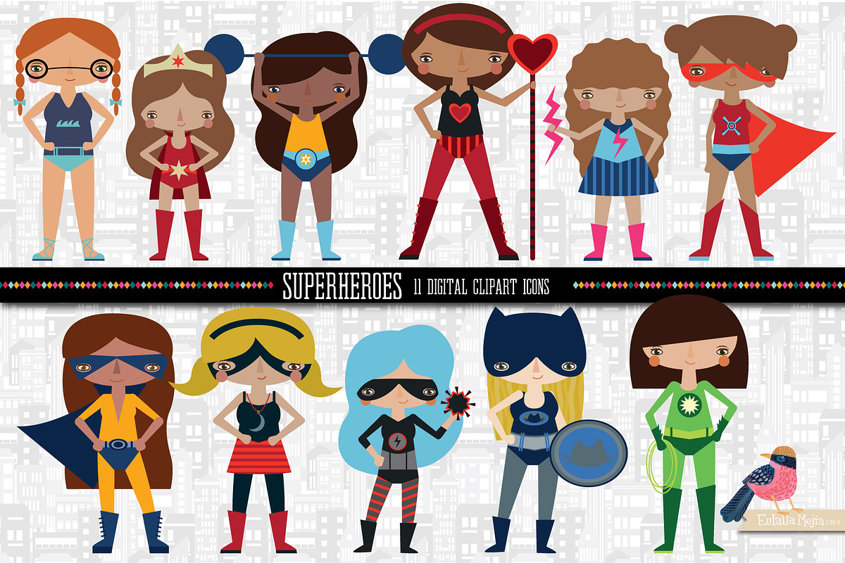 Super Heroines, an Icon by happychinchilla