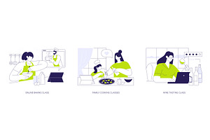 Online gastronomy classes isolated, an Education Illustration by Visual Generation