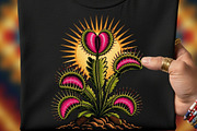 Retro Tattoo Venus Flytrap Clipart, a Seasonal Illustration by Tanya Kart (Thumbnail 2 of 8)