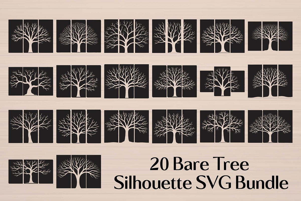 Leafless Tree Silhouette SVG Bundle, an Object Graphic by Designer_Momina (Photo 20 of 20)