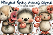 Whimsical Spring Animals Clipart, an Illustration by Libby Wishes (Thumbnail 1 of 5)