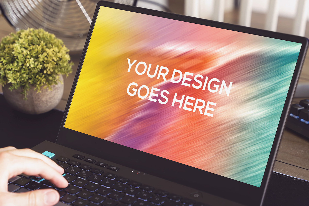 Asus Rog Laptop Mockup #08, a Books & Magazine Mockup by Laura