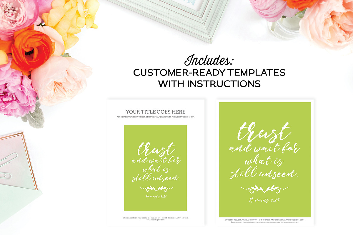 Art Print Templates for Illustrator, a Poster Template by Michelle Hickey Design (Photo 5 of 5)