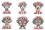 Whimsical Summer Dogs Clipart, an Illustration by GatewayDesign (Thumbnail 6 of 6)