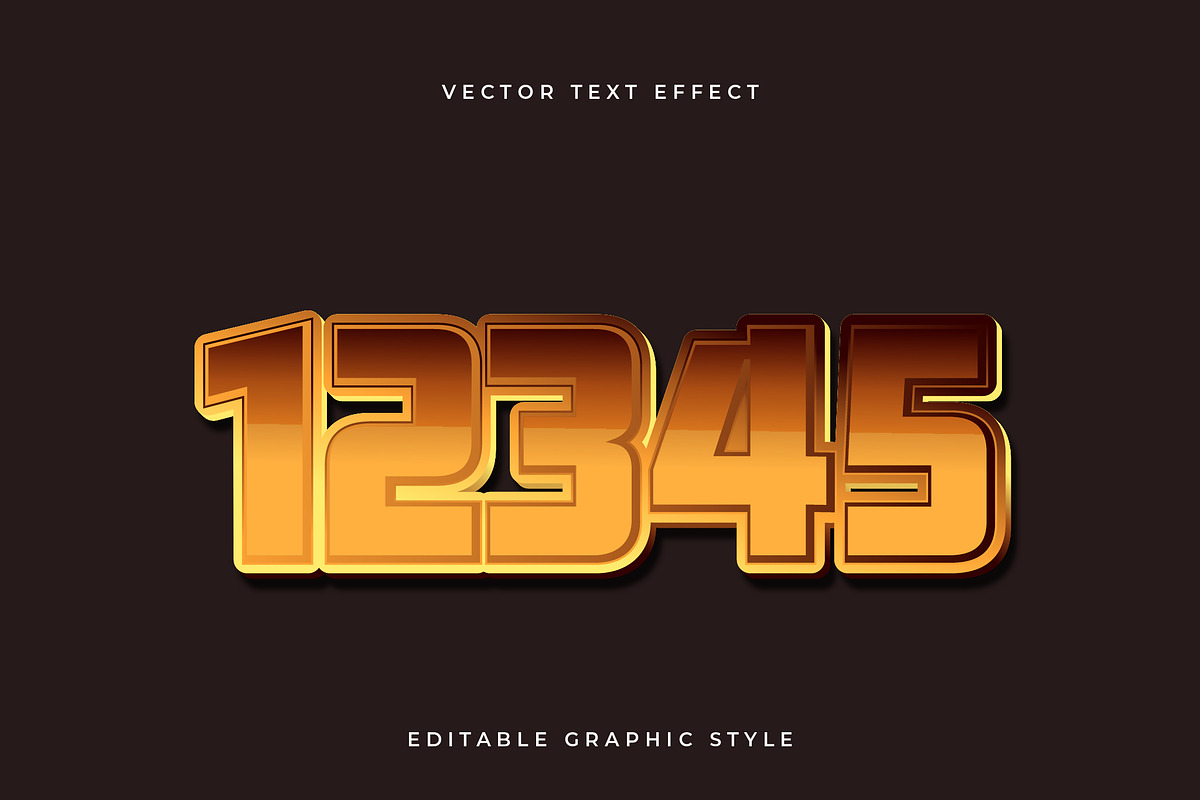 Bold Golden 3D Text Effect preview 2