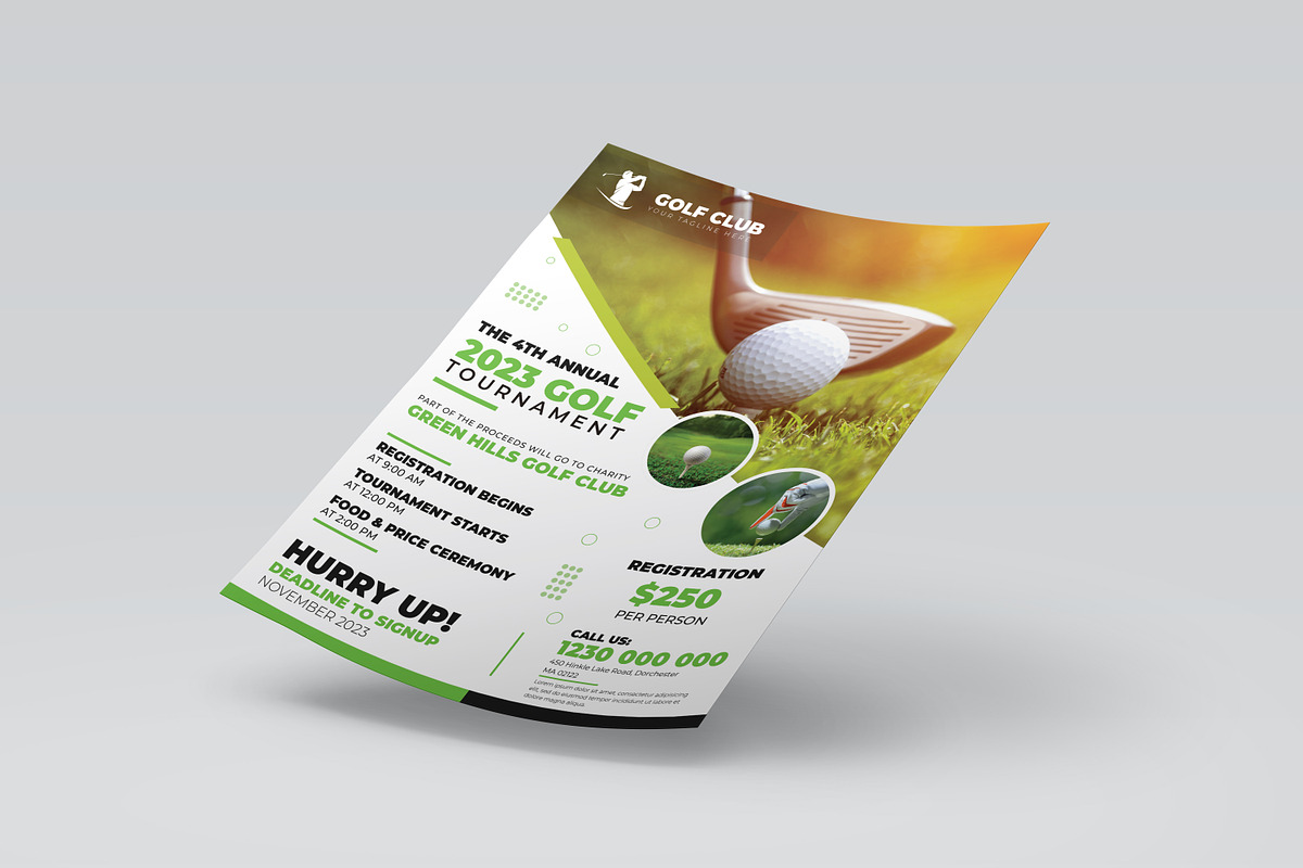 Golf Tournament Flyer Template, a Flyer Template by Designscozy (Photo 3 of 4)
