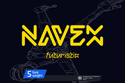 Navex — Futuristic Monoline Typeface, a Sans Serif Font by Sign Studio (Thumbnail 1 of 13)