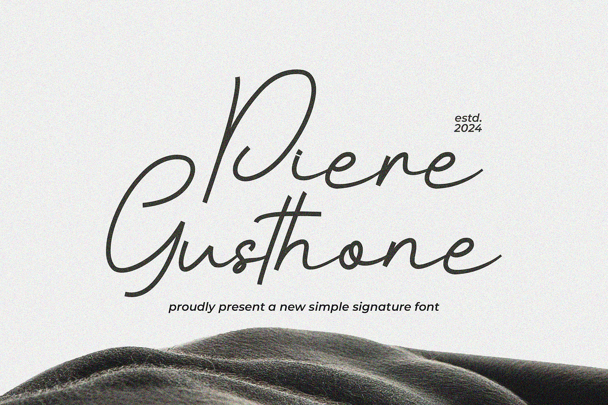 Piere Gusthone || Signature Font, a Font by Idea Studio (Photo 1 of 5)