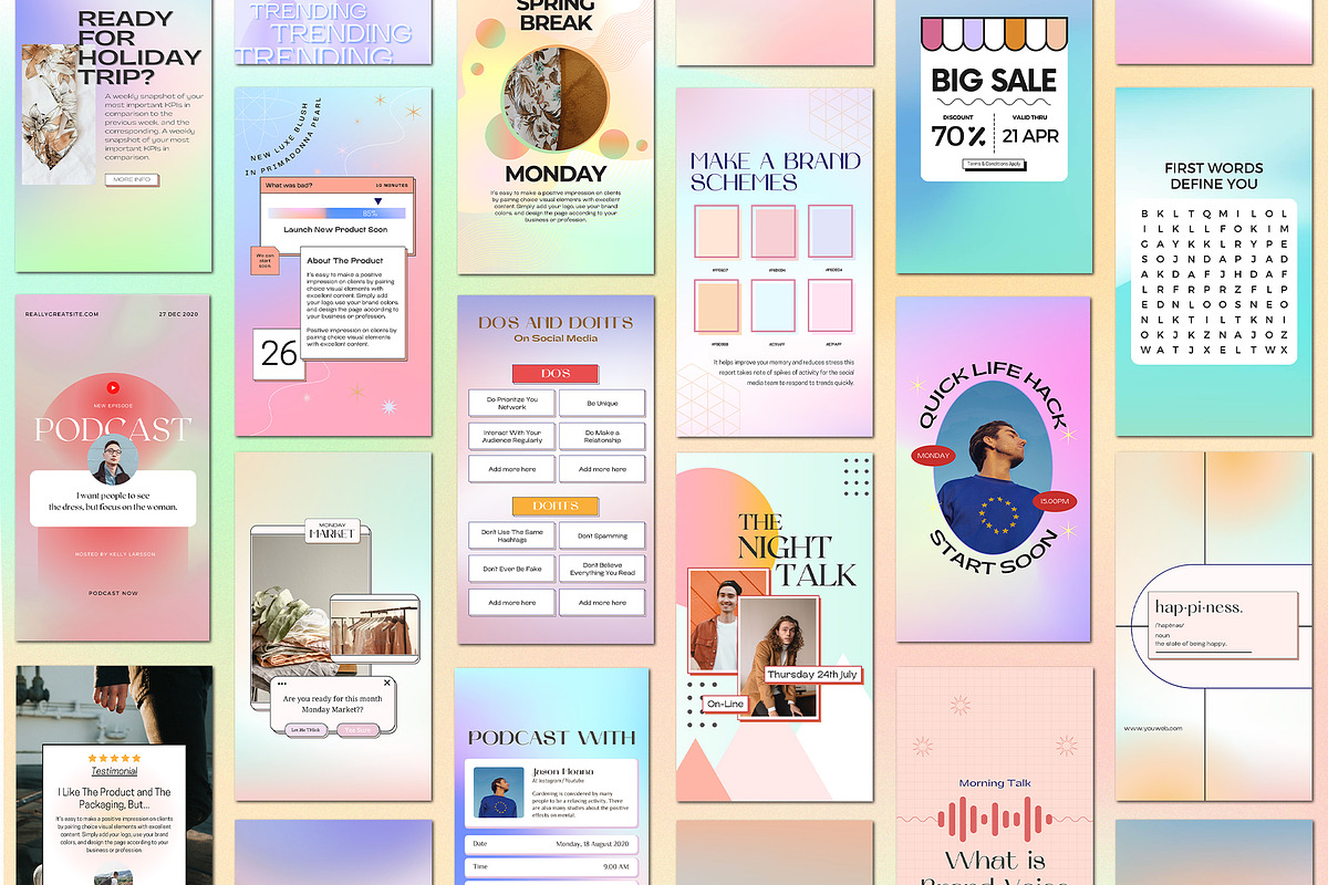 Instagram Aesthetic Gradient CANVA, a Social Media Template by Analogi Studio (Photo 23 of 36)
