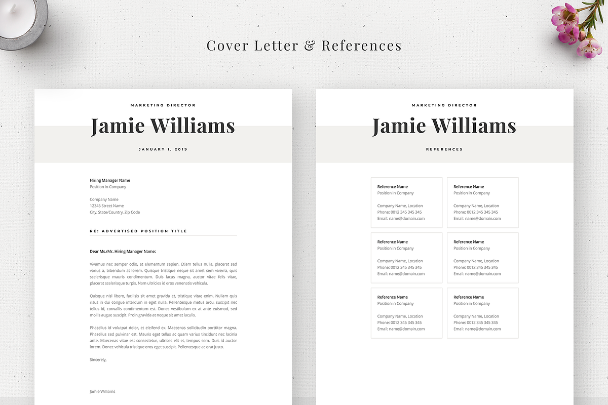 Modern & Chic Resume Template Jamie, a Resume Template by Olympia Resume (Photo 4 of 6)