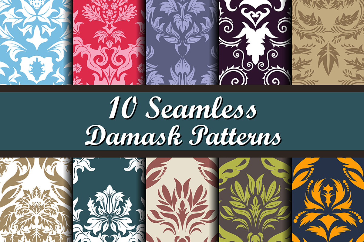 Set of 28 Damask Seamless Patterns, a Pattern Graphic by Pavel Vectors (Photo 3 of 3)
