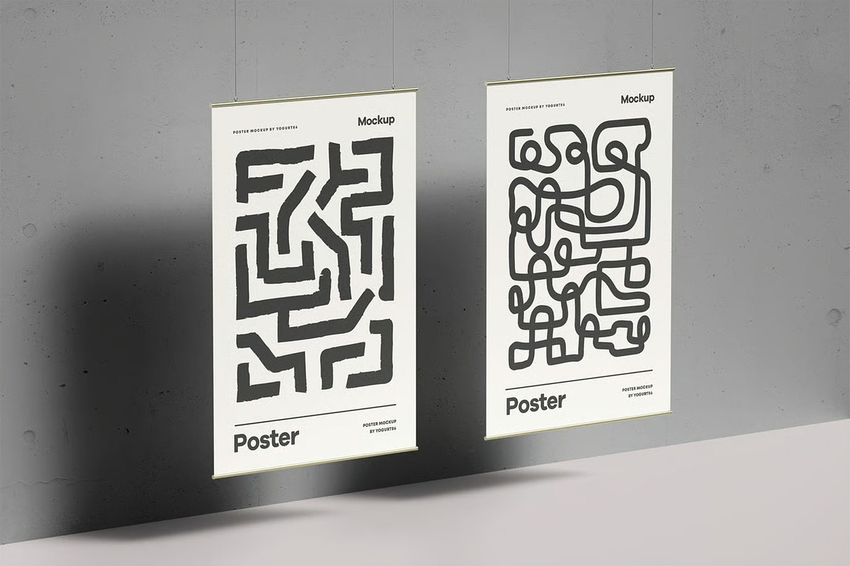 Poster Mock up, an Advertising Mockup by zippypixelstudio (Photo 2 of 13)