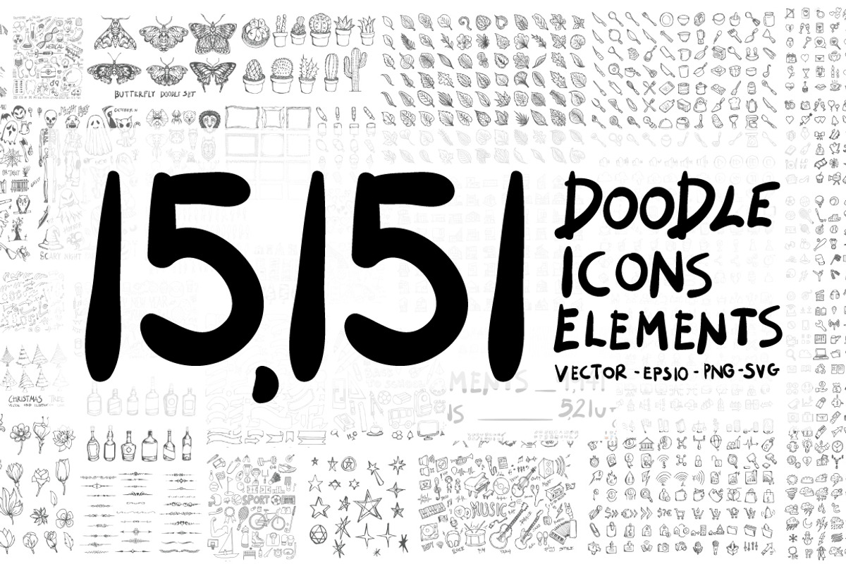 15151 in 1 Doodle Giant bundle, an Object Illustration by TKDoodle (Photo 1 of 144)