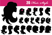 Girl face silhouette icon.Hair style, an Icon by Tatianakost49 (Thumbnail 1 of 2)