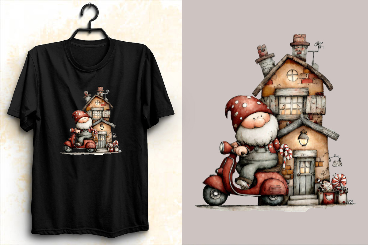 Whimsical Christmas House Clipart Bu, an Illustration by SVGArt (Photo 3 of 8)
