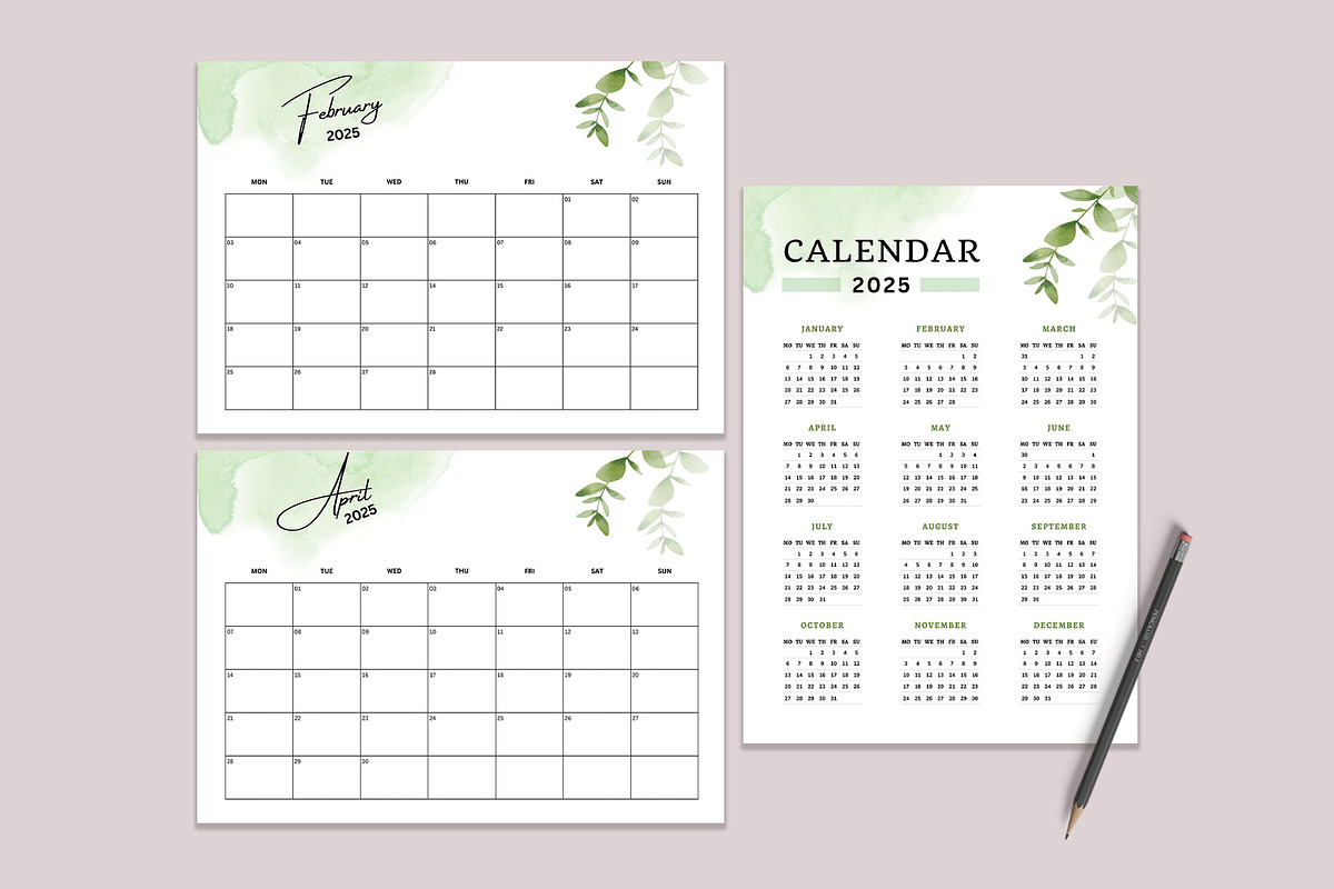 Calendar Template/Calendar 2025, a Stationery Template by Design Zone (Photo 7 of 8)