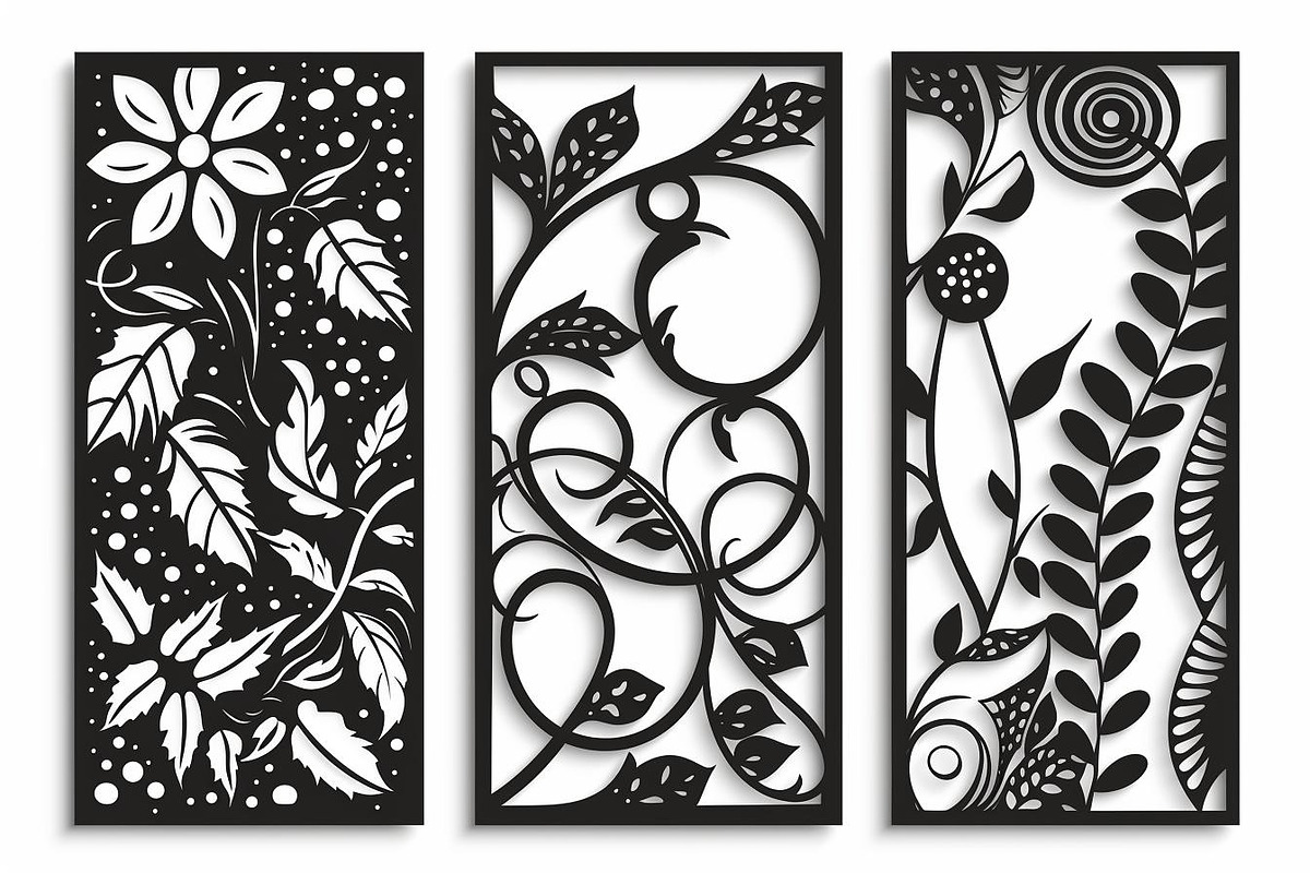 Decorative Wall Art Panel Vector Set, an Illustration by BIPLOB EXPERT (Photo 8 of 9)