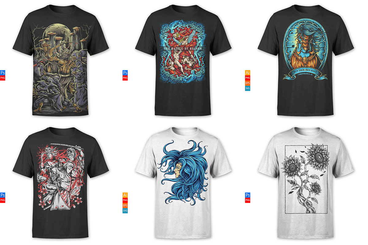 100 T-Shirt and Merchandise Graphics, an Animal Illustration by TSV Art Collective (Photo 14 of 23)