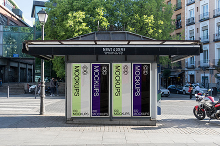 Kiosk Posters Mockup K001
