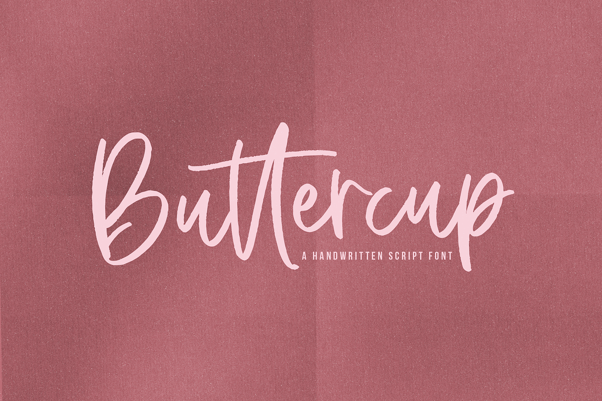 Buttercup | Handwritten Script Font