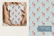 Watercolor Fawn Seamless Pattern Set, a Pattern Graphic by Gribanessa (Thumbnail 3 of 4)