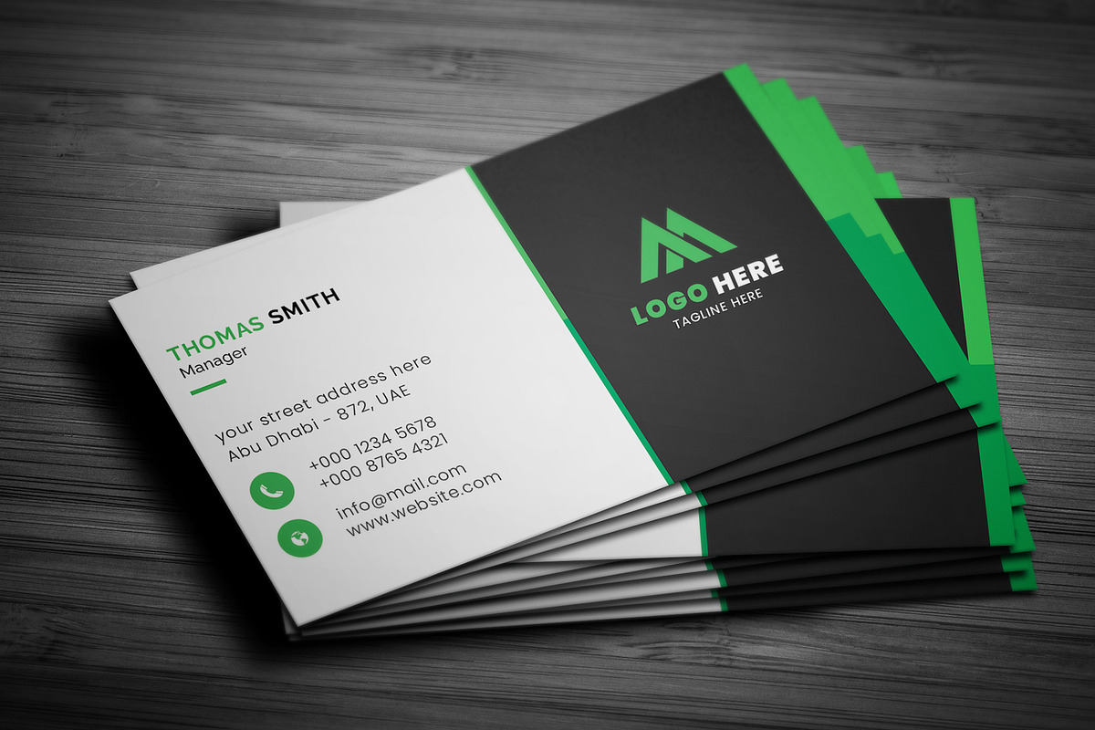 Clean Corporate Business Card, a Business Card Template by Saman Osama (Photo 9 of 9)