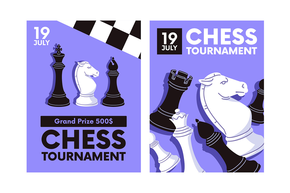Chess pieces set + backgrounds, an Object Illustration by PaperTrident (Photo 2 of 9)