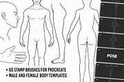 Body Templates Procreate brushes, a Brush Add-On by InkRef (Thumbnail 2 of 5)