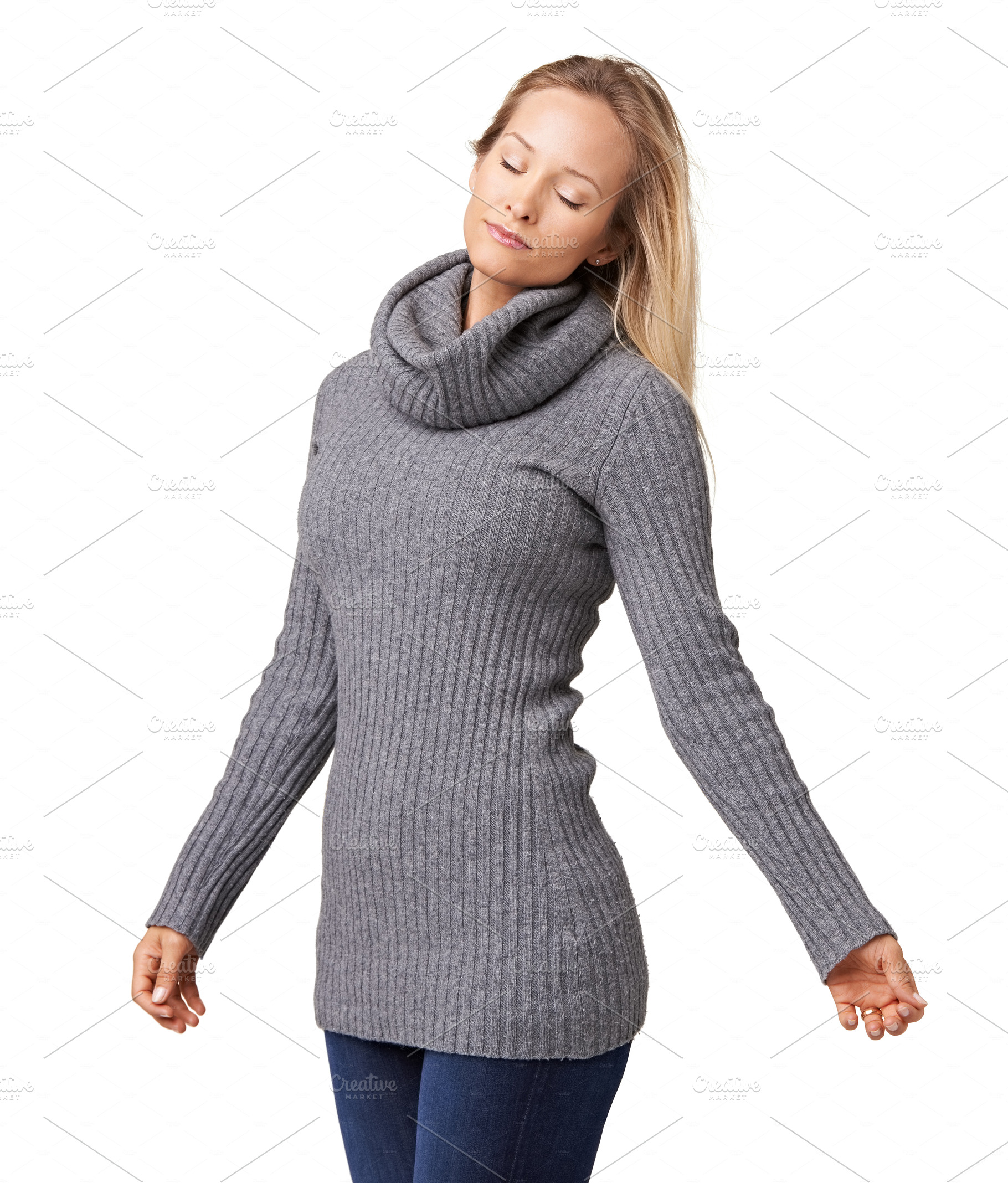 Enjoying the comfort of good quality knitwear, a Photo by Peopleimages.com