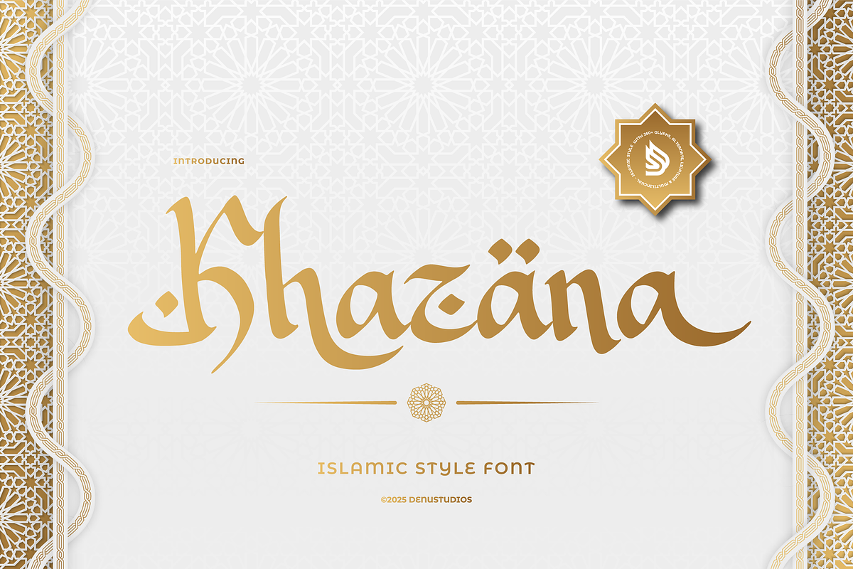 Khazana | Islamic Style Font, a Font by Denustudios | Creative Market