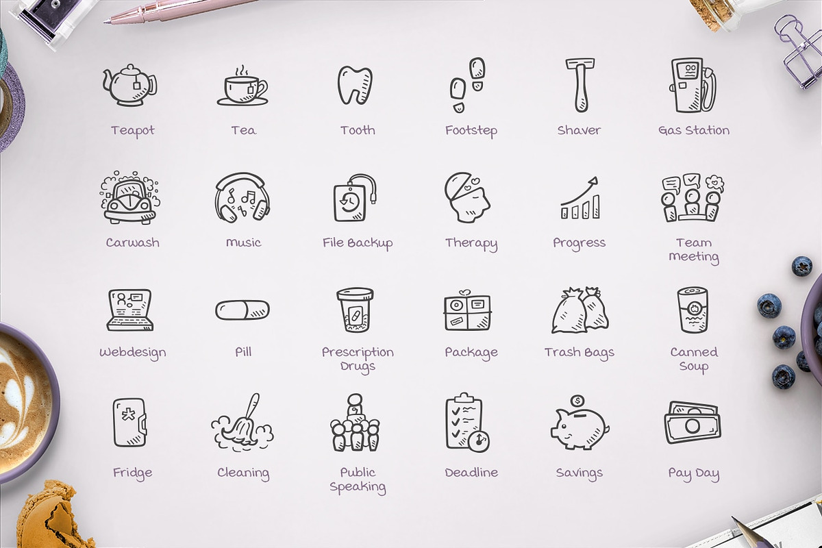 Planner Lite - Hand Drawn Icons, an Outline Icon by Good Stuff No Nonsense (Photo 6 of 12)