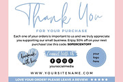 Thank you order card blue Canva 13, a Card Template by bonadigitals (Thumbnail 2 of 3)
