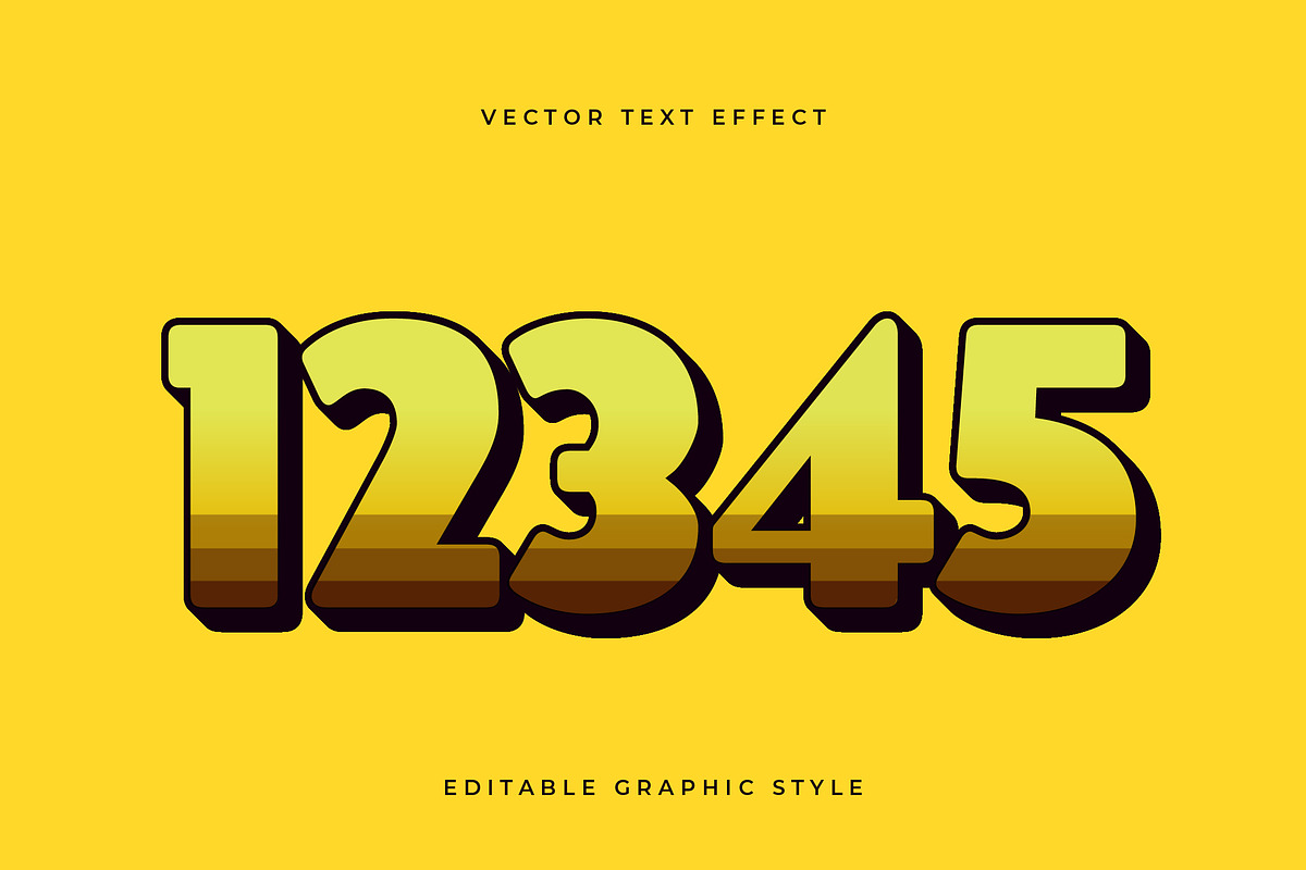 Gradient Retro Layered Text Effect preview 2