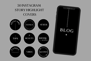 Black Instagram Highlight Covers