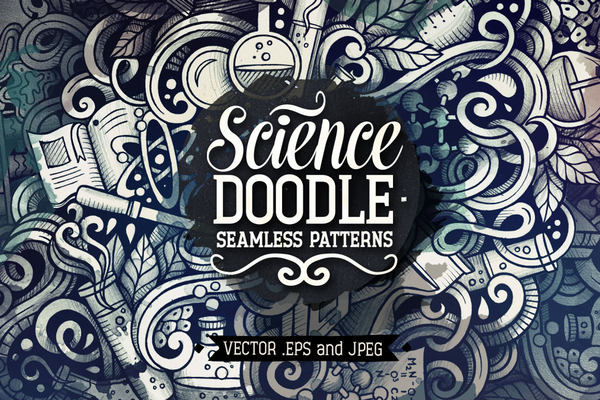 Science Graphic Doodle Patterns, a Pattern Graphic by BALABOLKA (Photo 1 of 6)