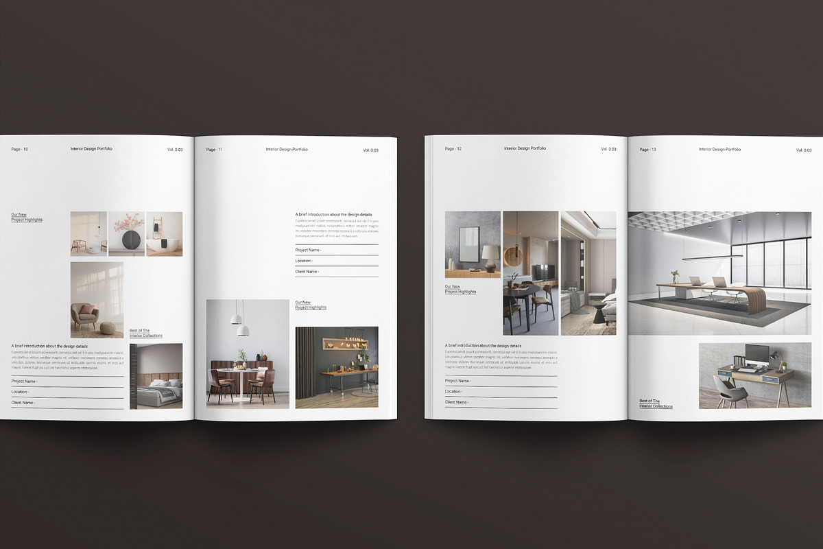 Interior Design Portfolio Template, a Brochure Template by E-Type (Photo 5 of 10)